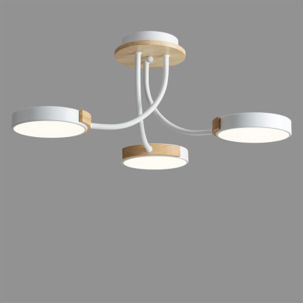 Люстра потолочная 5654/54CL LEDIO Lumion белый, дерево Люстра потолочная LED 54W 3000-6000K 3125Лм 220V ARLEY