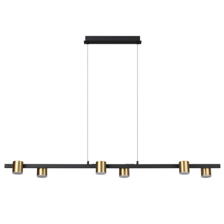 Светильник подвесной 6532/40L LEDIO Lumion чёрный, латунь Светильник подвесной LED 40W 3000-6000K 1357Лм 220V FLINT