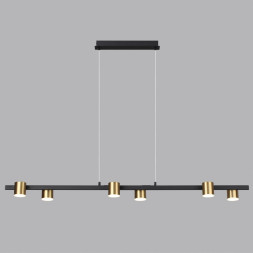 Светильник подвесной 6532/40L LEDIO Lumion чёрный, латунь Светильник подвесной LED 40W 3000-6000K 1357Лм 220V FLINT