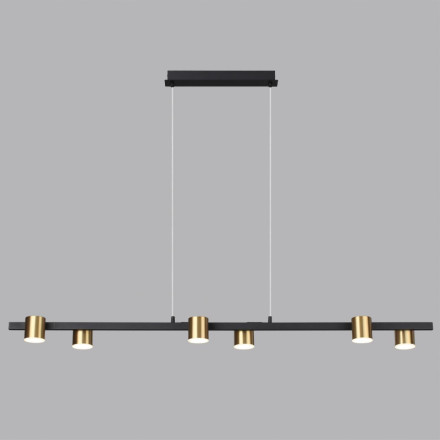 Светильник подвесной 6532/40L LEDIO Lumion чёрный, латунь Светильник подвесной LED 40W 3000-6000K 1357Лм 220V FLINT