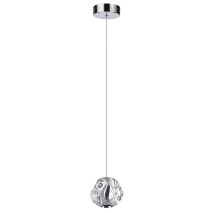 Подвес 5084/5L L-VISION Odeon Light хром/прозрачный/металл/акрил LED 5W 4000K 250Лм JEMSTONE