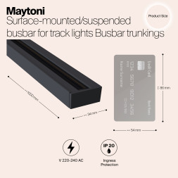 Шинопровод накладной/подвесной Technical TRX001-111B Maytoni Technical Однофазная трековая система UNITY Busbar trunkings Unity Черный