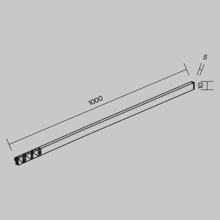 Трековый светильник Technical TR186-1-8W2.7K-B Maytoni Technical Магнитная трековая система 5мм LEVITY Flex Черный LED 2700