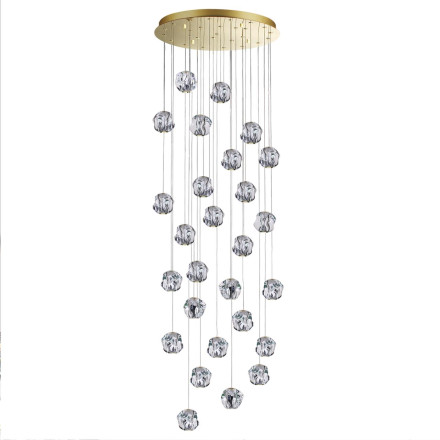 Люстра каскадная 5085/120L L-VISION Odeon Light золото/прозрачный/металл/акрил Люстра каскадная LED 120W 4000K 5500Лм JEMSTONE