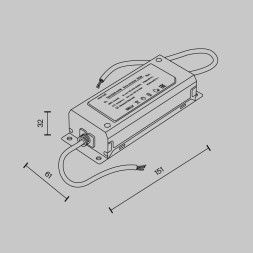 Блок питания Technical TRA130DR-100W Maytoni Technical Блоки питания 48В Power Supply Parity Серебро