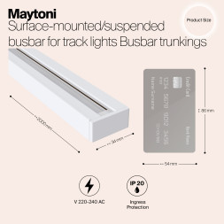Шинопровод накладной/подвесной Technical TRX001-112W Maytoni Technical Однофазная трековая система UNITY Busbar trunkings Unity Белый