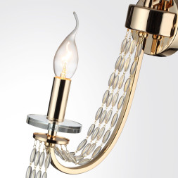 Бра 5063/1W CLASSIC Odeon Light золото/прозрачный/металл/хрусталь Бра E14 1*40W CAPEL