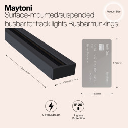 Шинопровод накладной/подвесной Technical TRX001-112B Maytoni Technical Однофазная трековая система UNITY Busbar trunkings Unity Черный