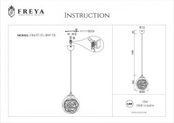 Подвесной светильник Isabel FR6157-PL-18W-TR Freya