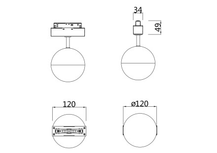 Трековый светильник Technical TR017-2-10W3K-W Maytoni Technical Магнитная трековая система S35 Kiat Белый LED 3000