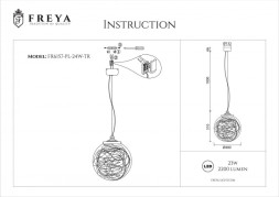 Подвесной светильник Isabel FR6157-PL-24W-TR Freya