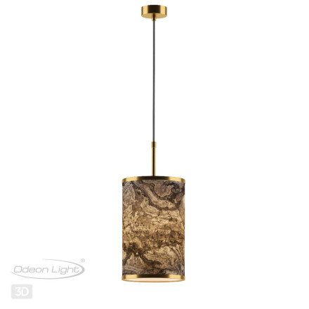 Подвес 5064/1A MODERN Odeon Light металл/натуральный камень &quot;шпон&quot; E27 LED 10W BERGI