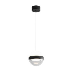 Подвес 5075/9L L-VISION Odeon Light черный/прозрачн./молочный/металл/акрил LED 9W 4000K 480лм RONI