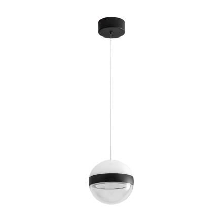 Подвес 5075/9L L-VISION Odeon Light черный/прозрачн./молочный/металл/акрил LED 9W 4000K 480лм RONI