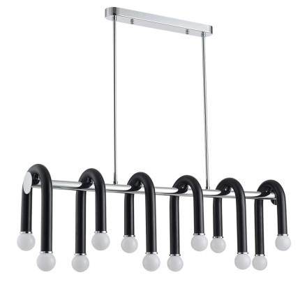 Люстра потолочная 5699/12C MODERNI Lumion чёрный, хром Люстра потолочная E14 12*60W 220V CASPIAN