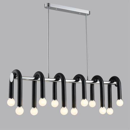 Люстра потолочная 5699/12C MODERNI Lumion чёрный, хром Люстра потолочная E14 12*60W 220V CASPIAN