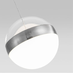 Подвес 5037/12L L-VISION Odeon Light никель/прозрачн/молочный/металл/акрил Подвес LED 12W 4000K 600лм RONI