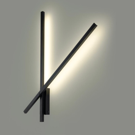 Настенный светильник 6546/28WL LEDIO Lumion чёрный Светильник настенный LED 28W 4000K 1040Лм 220V CLARK