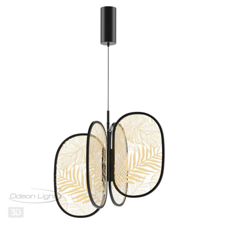 Подвесной светильник 6665/53L L-VISION Odeon Light EXCLUSIVE брашир. черный/металл/акрил IP20 LED 54W 2650Лм 3000K PIUMA