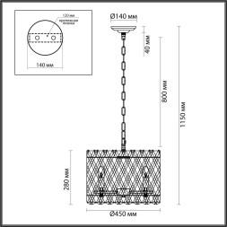 Подвесная люстра Selva 4796/8 Odeon Light