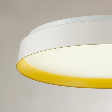 Настенно-потолочный светильник 7711/DL COLOR Sonex пластик/белый/желтый LED 48Вт 4000К D407 IP43 TUNA YELLOW