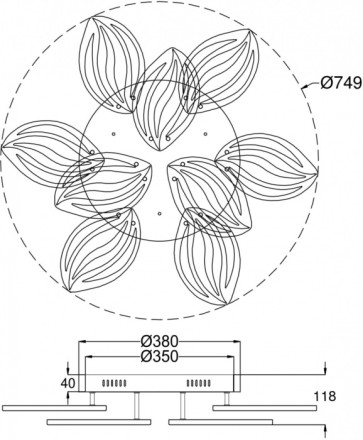 Потолочная люстра Myrtle FR6013CL-L157W Freya