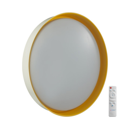 Настенно-потолочный светильник 7711/EL COLOR Sonex пластик/желтый LED 70Вт 3000-6000К D510 IP43 пульт ДУ TUNA YELLOW