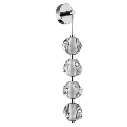 Бра 5084/17WL L-VISION Odeon Light хром/прозрачный/металл/акрил Бра LED 17W 4000K 850Лм JEMSTONE