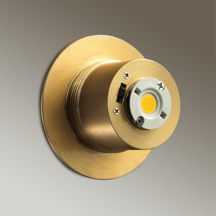 Настенно-потолочный светильник 6684/5CLA L-VISION Odeon Light латунь/металл/алебастр IP20 LED 5W 3000/4000 MARBELLA