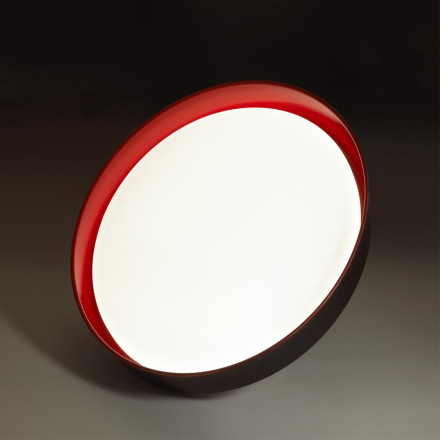 Настенно-потолочный светильник 7710/DL COLOR Sonex пластик/белый/красный LED 48Вт 4000К D407 IP43 TUNA RED