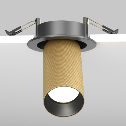Встраиваемый светильник Technical C081CL-01-GU10-MG Maytoni Technical Ceiling Artisan Черный и Матовое золото GU10
