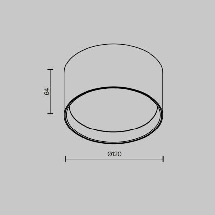 Потолочный светильник Technical C091CL-12W4K-BS Maytoni Technical Ceiling Glare Латунь LED 4000
