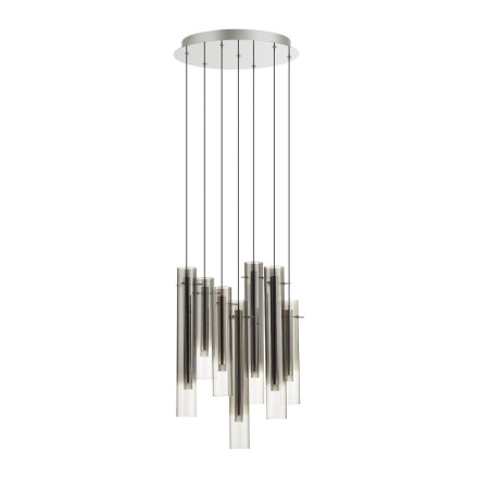 Люстра каскадная 5061/32LA PENDANT Odeon Light серебристый/дымчатый/металл/стекло Люстра каскадная LED 7*4W 3000K SHINY
