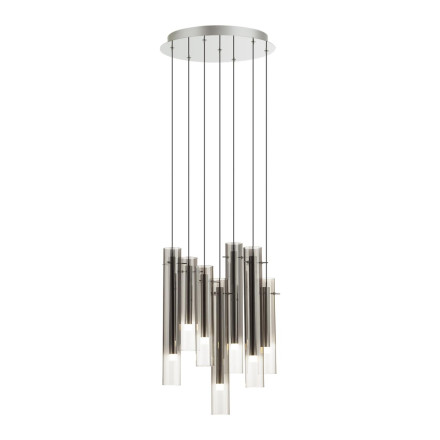 Люстра каскадная 5061/32LA PENDANT Odeon Light серебристый/дымчатый/металл/стекло Люстра каскадная LED 7*4W 3000K SHINY
