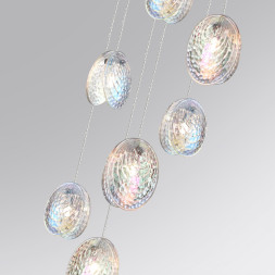 Люстра каскадная 5039/7 MODERN Odeon Light черный/перламутровый/металл/стекло Люстра каскадная G9 7*40W MUSSELS