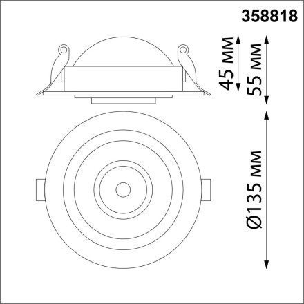 Точечный светильник Gesso 358818 Novotech