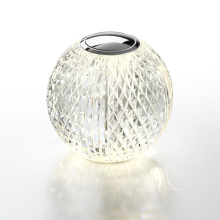Настольный светильник 5007/2TL L-VISION Odeon Light хром/металл/акрил Настольный светильник LED 2W 4000K 200лм CRYSTAL