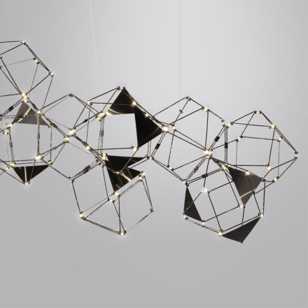 Люстра 5087/64L L-VISION Odeon Light черный хром/металл Люстра LED 64W 4000K 3800Лм TRELLIS