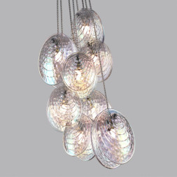 Люстра 5039/8 MODERN Odeon Light черный/перламутровый/металл/стекло Люстра G9 8*40W MUSSELS