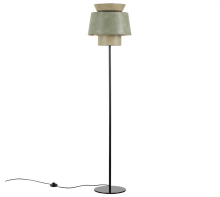 Торшер 4992/1FA PENDANT Odeon Light черный/зеленый/золотой/металл/экокожа Торшер E27 1*60W KRESSA