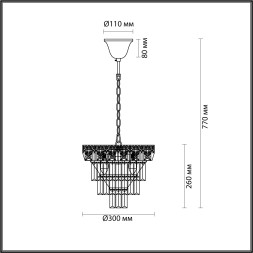 Люстра 5232/4 CLASSI LN22 золотой Люстра E14 4*40W 220V IGGY