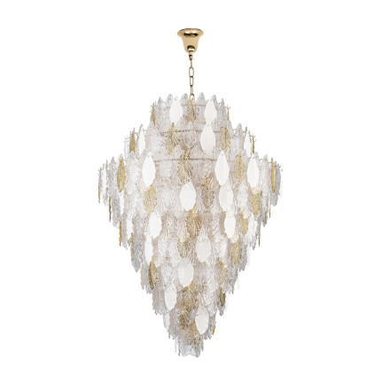 Люстра 5052/86 HALL Odeon Light золото/белый/прозрачный/металл/стекло/фарфор/металл Люстра E14 86*25W LACE