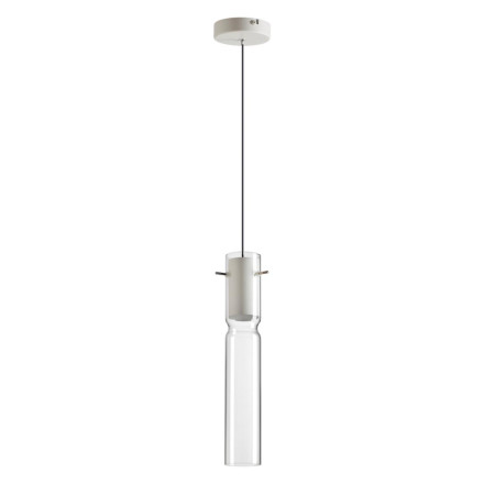 Подвес 5058/5LB PENDANT Odeon Light белый/прозрачный/металл/стекло Подвес LED 5W 3000K SCROW