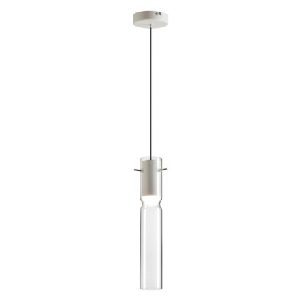 Подвес 5058/5LB PENDANT Odeon Light белый/прозрачный/металл/стекло Подвес LED 5W 3000K SCROW