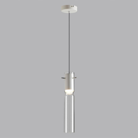Подвес 5058/5LB PENDANT Odeon Light белый/прозрачный/металл/стекло Подвес LED 5W 3000K SCROW