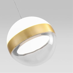 Подвес 5036/9L L-VISION Odeon Light ант.бронза/прозрачн/молочный/металл/акрил Подвес LED 9W 4000K 480лм RONI