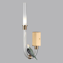 Бра 5431/2WL L-VISION Odeon Light EXCLUSIVE золотой/белый градиент/беж./зеленый/ металл/стекло/керамика Бра LED 2W 4000K LARK