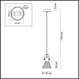 Подвесной светильник Ollie 3788/1 Lumion