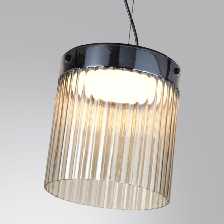 Подвес 5047/20L L-VISION Odeon Light черный/светл.янтарный/металл/стекло Подвес LED 20W 4000К 2238Лм PILLARI