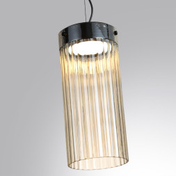 Подвес 5047/10L L-VISION Odeon Light черный/светл.янтарный/металл/стекло Подвес LED 10W 4000К 1237Лм PILLARI